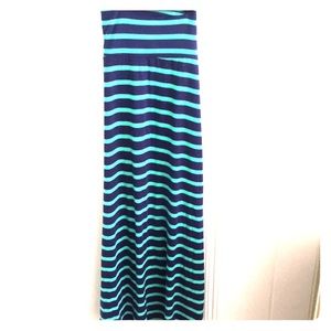Striped long maxi skirt